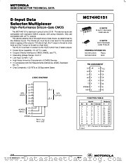 MC54HC151D datasheet pdf Motorola