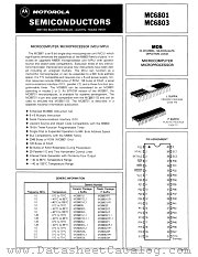 MC6803VP datasheet pdf Motorola