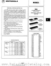 MC6821P datasheet pdf Motorola