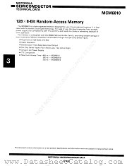 MCM6810P datasheet pdf Motorola