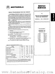 MCM7643PC datasheet pdf Motorola