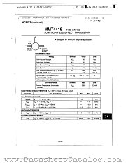 MMT4416 datasheet pdf Motorola