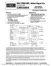 CMX589AP4 datasheet pdf MXCOM