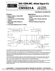 CMX631AP3 datasheet pdf MXCOM