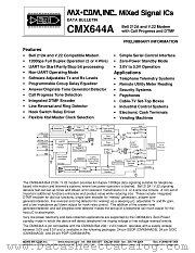 CMX644AD5 datasheet pdf MXCOM