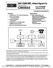 CMX654P3 datasheet pdf MXCOM