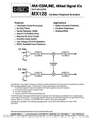 MX128DW datasheet pdf MXCOM