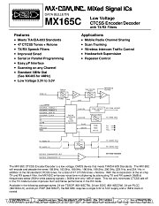 MX165CP datasheet pdf MXCOM