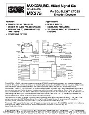 MX375P datasheet pdf MXCOM
