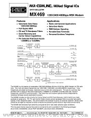 MX469DW datasheet pdf MXCOM