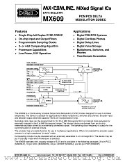 MX609J datasheet pdf MXCOM