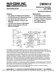 MX612E3 datasheet pdf MXCOM