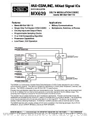 MX629LH datasheet pdf MXCOM