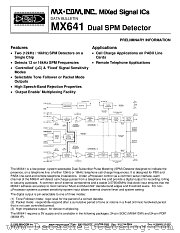 MX641DW datasheet pdf MXCOM