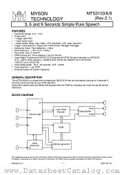 MTS3103 datasheet pdf MYSON TECHNOLOGY