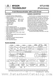 MTU419B datasheet pdf MYSON TECHNOLOGY