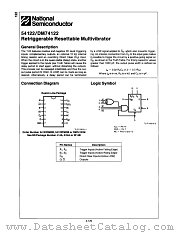 54122FMQB datasheet pdf National Semiconductor