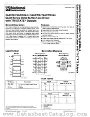 54ACTQ244QMX datasheet pdf National Semiconductor