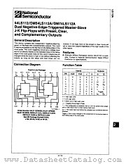 DM54LS112AW datasheet pdf National Semiconductor