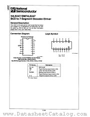 54LS347FMQB datasheet pdf National Semiconductor
