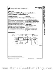 LMX2305WG-MPR datasheet pdf National Semiconductor