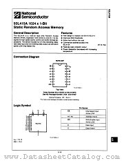 93L415APC datasheet pdf National Semiconductor