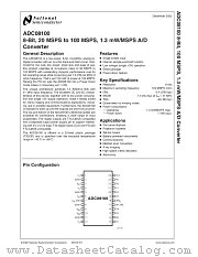 ADC08100MDC datasheet pdf National Semiconductor