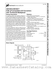 ADC0816CCV datasheet pdf National Semiconductor