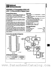 ADC0829CCN datasheet pdf National Semiconductor