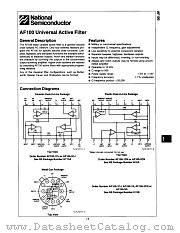 AF100-1CG datasheet pdf National Semiconductor