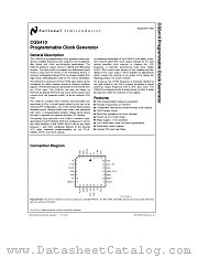 CGS410V datasheet pdf National Semiconductor