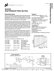 CLC412AJE-TR13 datasheet pdf National Semiconductor