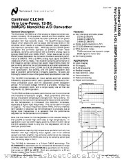 CLC949PCASM datasheet pdf National Semiconductor
