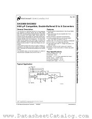 DAC0830MWC datasheet pdf National Semiconductor