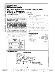 DAC1001LCN datasheet pdf National Semiconductor