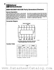DM54180J datasheet pdf National Semiconductor
