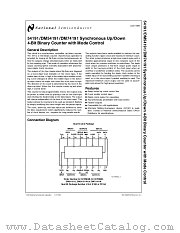 DM54191MW8 datasheet pdf National Semiconductor