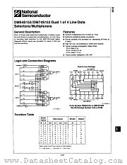 DM54S153J datasheet pdf National Semiconductor