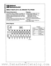 DM74S475AJ datasheet pdf National Semiconductor