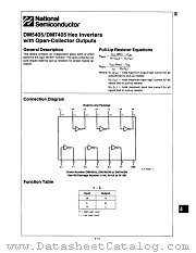 DM7405N datasheet pdf National Semiconductor