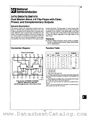 DM7476N datasheet pdf National Semiconductor