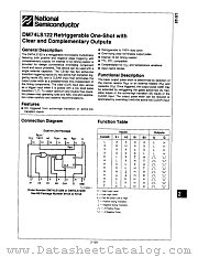 DM74LS122N datasheet pdf National Semiconductor