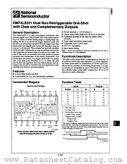 DM74LS221N datasheet pdf National Semiconductor
