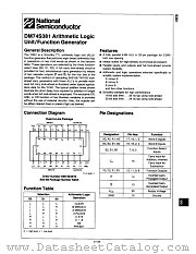 DM74S381N datasheet pdf National Semiconductor