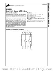 DS0026J-8 datasheet pdf National Semiconductor
