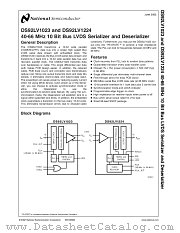 DS92LV1023MWC datasheet pdf National Semiconductor