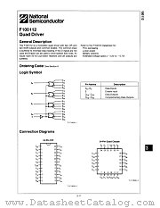 F100112 datasheet pdf National Semiconductor