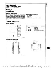 F100113 datasheet pdf National Semiconductor