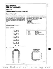 F100114 datasheet pdf National Semiconductor