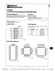 F100307 datasheet pdf National Semiconductor
